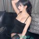 Attractive Korea escort girl in Kuala Lumpur, wearing a black dress.