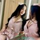Shazana, KL Escort Outcall, in a pink uniform.